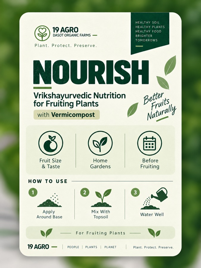 Close view of the Nourish product and its compost texture